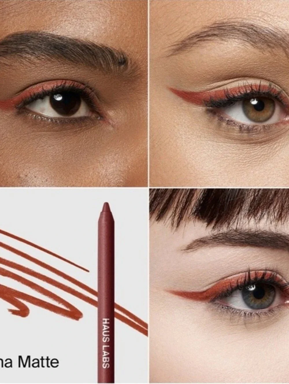 Set Of 3 Haus Labs Optic Intensity Eco Eyeliner - Sienna Matte